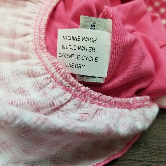 DOG Sundress EAST SIDE COLLECTION Pink & White Checked Size Small Furbaby - Picture 7 of 8